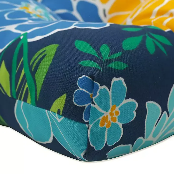 Online Kirklands Home Blue & Yellow Floral Outdoor Cushions, Set of 2
