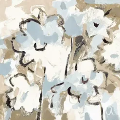 Online Kirklands Home Blue Abstract Floral Framed Canvas Art Print