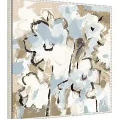 Online Kirklands Home Blue Abstract Floral Framed Canvas Art Print