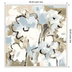 Online Kirklands Home Blue Abstract Floral Framed Canvas Art Print