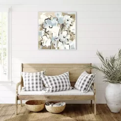 Online Kirklands Home Blue Abstract Floral Framed Canvas Art Print