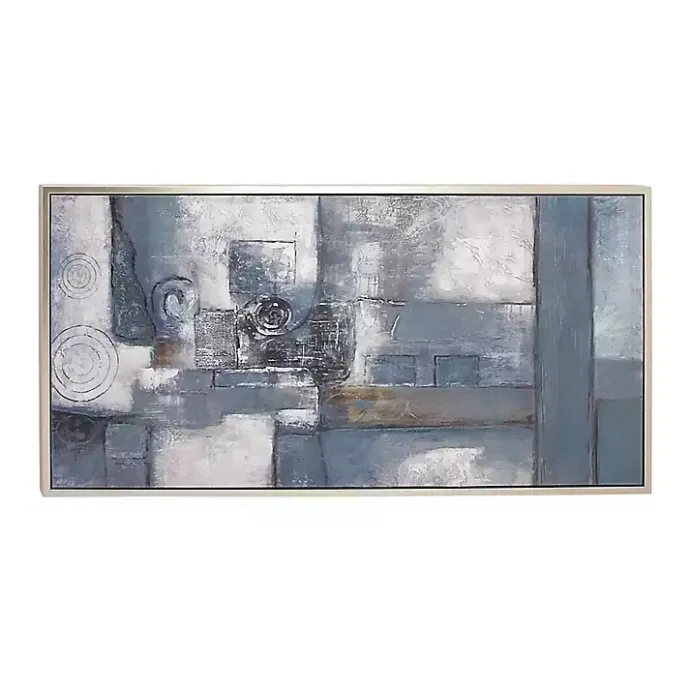 Clearance Kirklands Home Blue Abstract Framed Canvas Art Print
