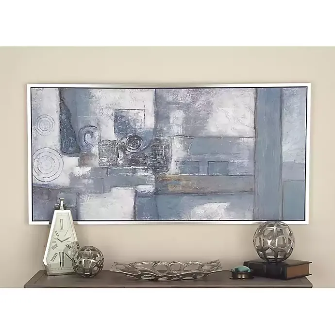 Clearance Kirklands Home Blue Abstract Framed Canvas Art Print