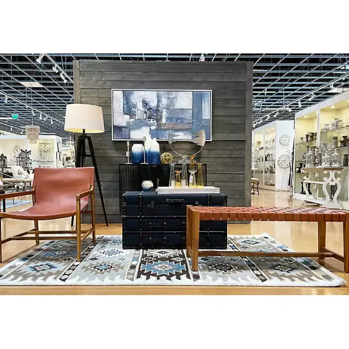 Clearance Kirklands Home Blue Abstract Framed Canvas Art Print