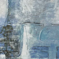 Clearance Kirklands Home Blue Abstract Framed Canvas Art Print