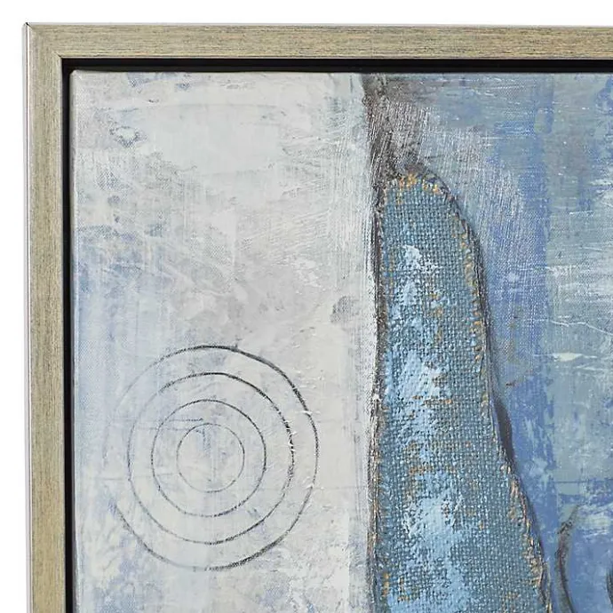 Clearance Kirklands Home Blue Abstract Framed Canvas Art Print