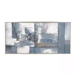 Clearance Kirklands Home Blue Abstract Framed Canvas Art Print