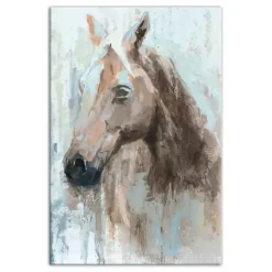 New Kirklands Home Abstract Horse Canvas Art Print Blue