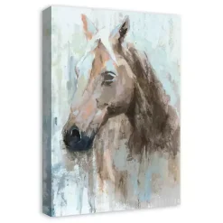 New Kirklands Home Abstract Horse Canvas Art Print Blue