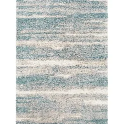 Sale Kirklands Home Blue Abstract Soft Lines Area Rug, 5x8