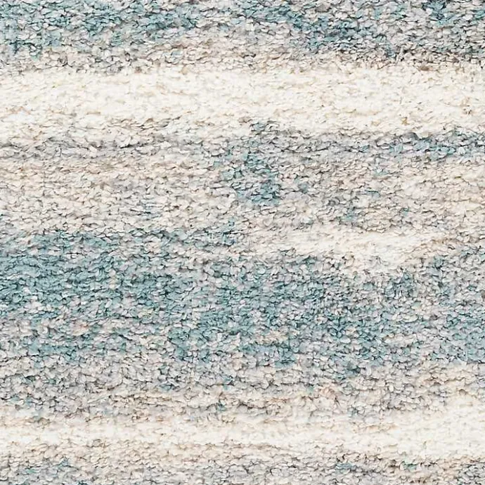 Sale Kirklands Home Blue Abstract Soft Lines Area Rug, 5x8