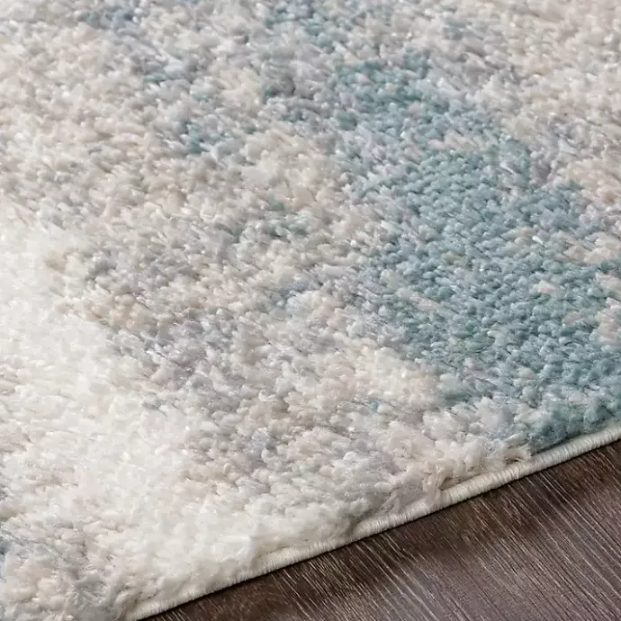 Sale Kirklands Home Blue Abstract Soft Lines Area Rug, 5x8