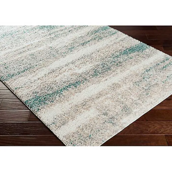 Sale Kirklands Home Blue Abstract Soft Lines Area Rug, 5x8
