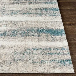 Sale Kirklands Home Blue Abstract Soft Lines Area Rug, 5x8