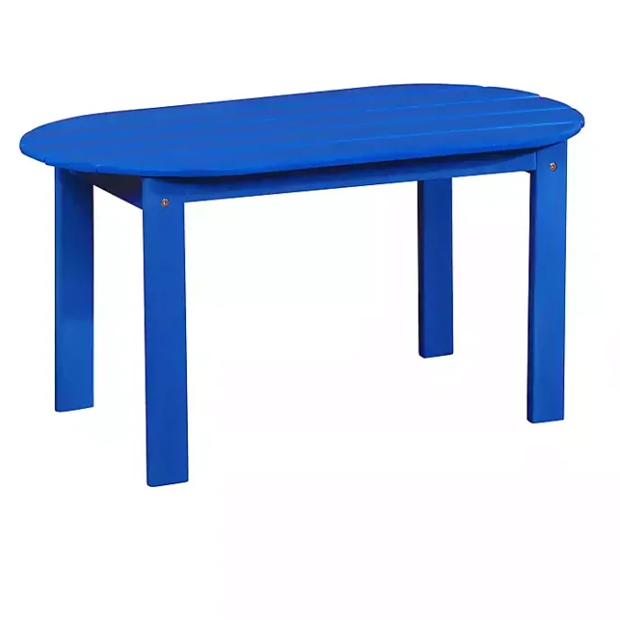 Sale Kirklands Home Acacia Wood Outdoor Adirondack Table Blue