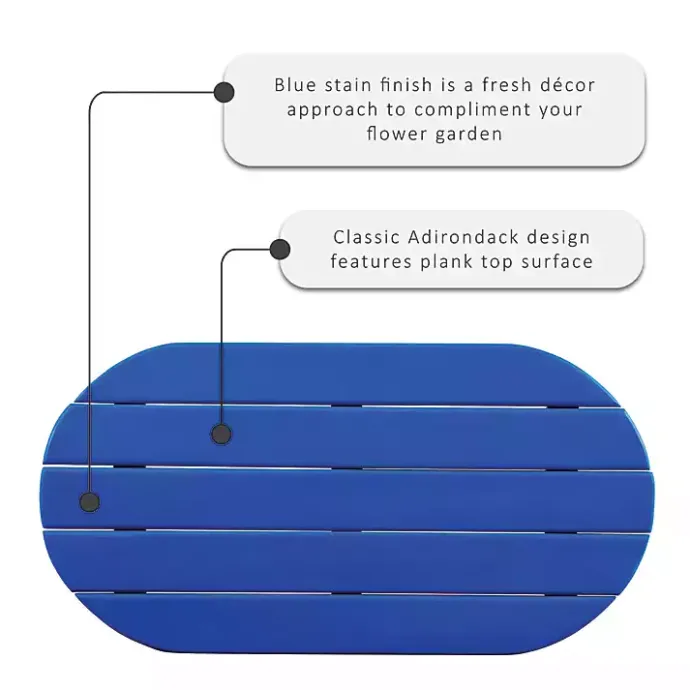 Sale Kirklands Home Acacia Wood Outdoor Adirondack Table Blue