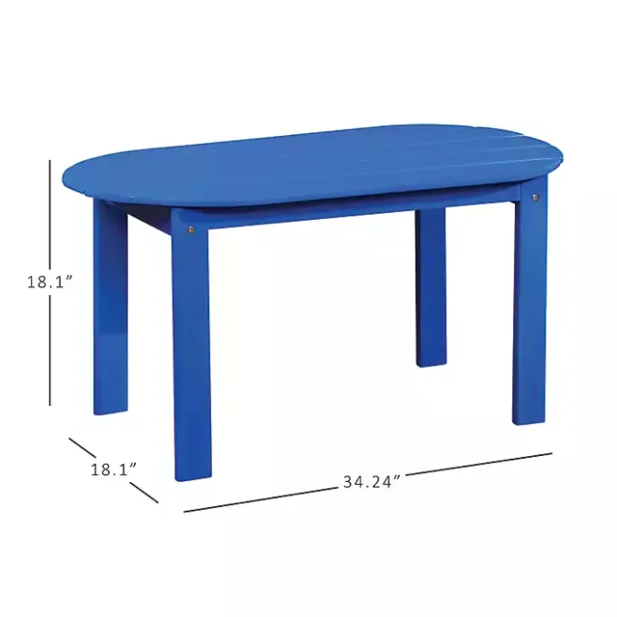 Sale Kirklands Home Acacia Wood Outdoor Adirondack Table Blue