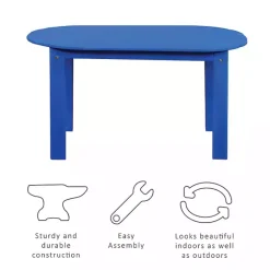 Sale Kirklands Home Acacia Wood Outdoor Adirondack Table Blue