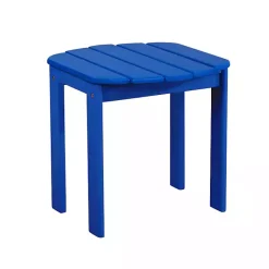 Hot Kirklands Home Acacia Wood Outdoor Adirondack End Table Blue