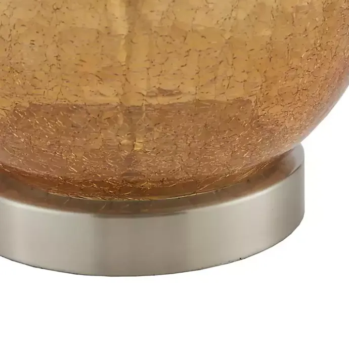 Clearance Kirklands Home Blue and Amber Glass Table Lamps, Set of 2 White