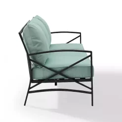 Hot Kirklands Home and Bronze Kaplan X-Arm Outdoor Sofa Blue