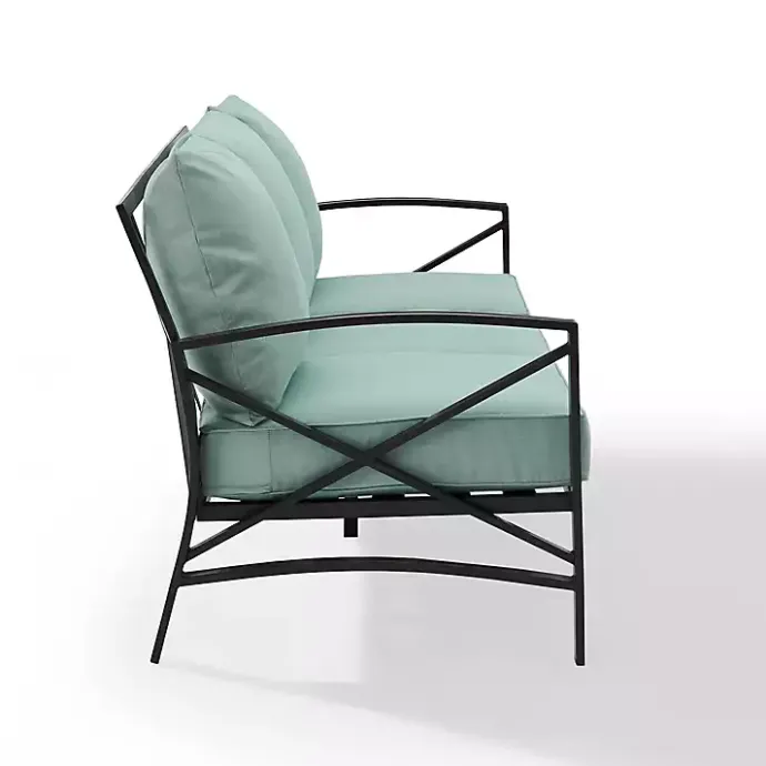 Hot Kirklands Home and Bronze Kaplan X-Arm Outdoor Sofa Blue