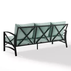 Hot Kirklands Home and Bronze Kaplan X-Arm Outdoor Sofa Blue