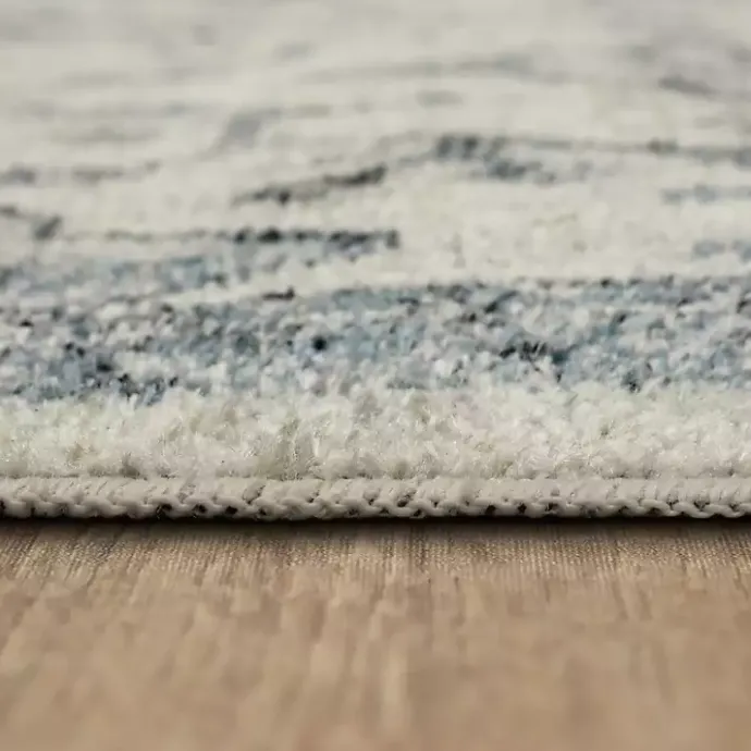 Best Kirklands Home Blue and Cream Granary Area Rug, 6x9