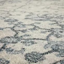 Best Kirklands Home Blue and Cream Granary Runner, 2x10