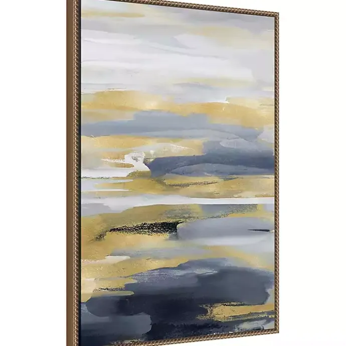 New Kirklands Home Blue and Gold Intuition II Canvas Art Print