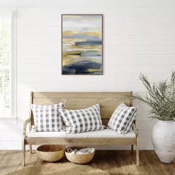 New Kirklands Home Blue and Gold Intuition II Canvas Art Print