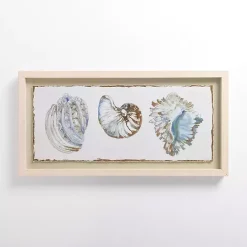 Best Kirklands Home Blue and Gold Shells Framed Art Print