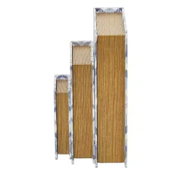 Kirklands Home Blue and Gray Plaid Book Boxes, Set of 3