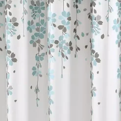 Clearance Kirklands Home and Gray Weeping Flower Shower Curtain Blue