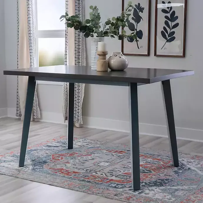 Online Kirklands Home Blue and Gray Wood Aliza Counter Height Table