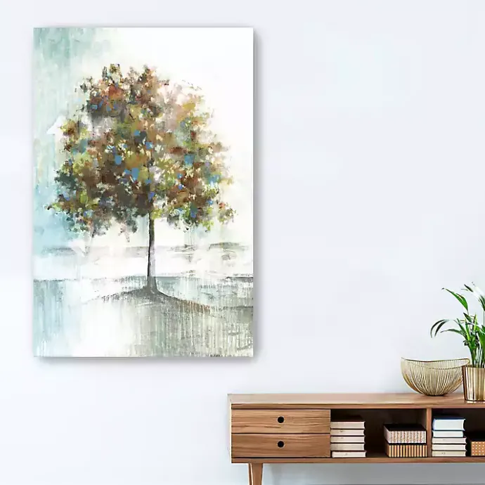 Online Kirklands Home Blue and Green Solo Tree Giclee Canvas Art Print
