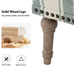 Discount Kirklands Home Blue and Ivory Striped Accent Chair