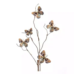 Best Kirklands Home Blue and Orange Butterfly Twig Sprays, Set of 6