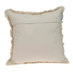 Outlet Kirklands Home Blue and Tan Medallion Fringe Pillow