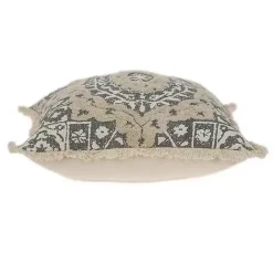 Outlet Kirklands Home Blue and Tan Medallion Fringe Pillow