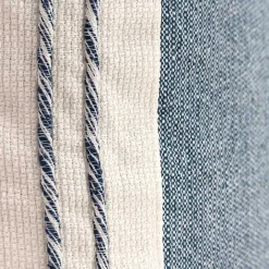 Clearance Kirklands Home Blue and White Block Loop Throw Pillow