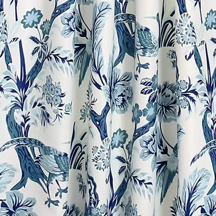 Best Kirklands Home Blue and White Dolores Curtain Panel Set, 95 in.