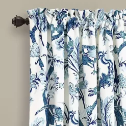 Best Kirklands Home Blue and White Dolores Curtain Panel Set, 95 in.