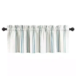 Discount Kirklands Home Blue and White Farmhouse Stripe Valance