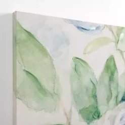 New Kirklands Home Blue and White Peony Blooms Canvas Art Print