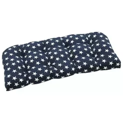 Best Kirklands Home Blue and White Stars Outdoor Loveseat Cushion