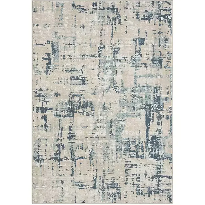 Best Kirklands Home Blue Avalon Abstract Pattern Area Rug, 5x8