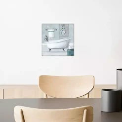 Outlet Kirklands Home Blue Bathroom Canvas Art Print