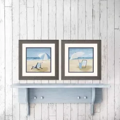 Sale Kirklands Home Blue Beach Framed Art Prints, Set of 2