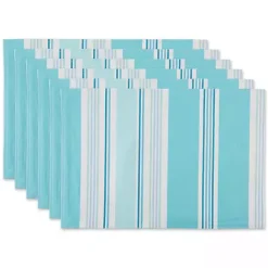 Best Kirklands Home Blue Beach House Stripe Placemats, Set of 6